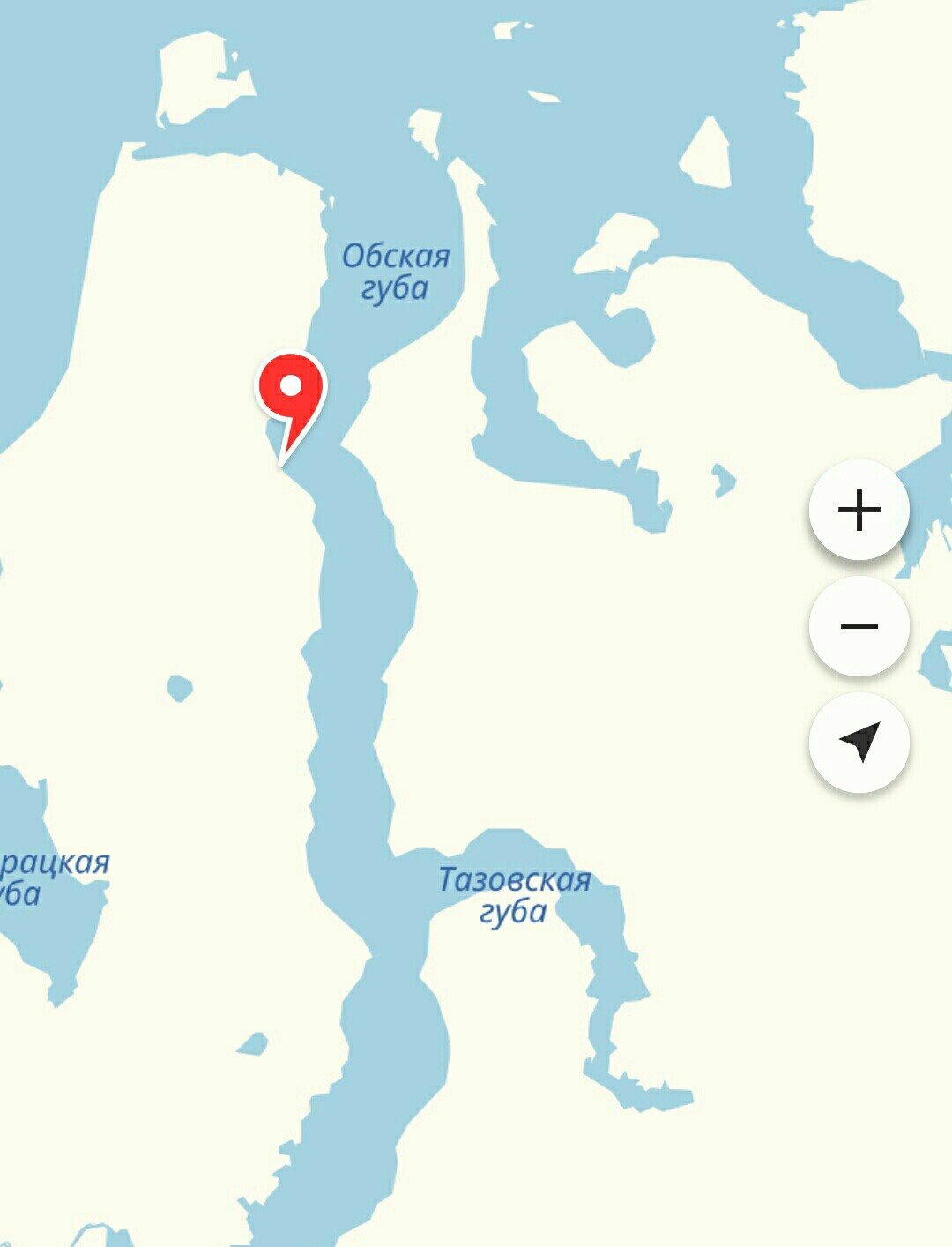 Карта обской губы